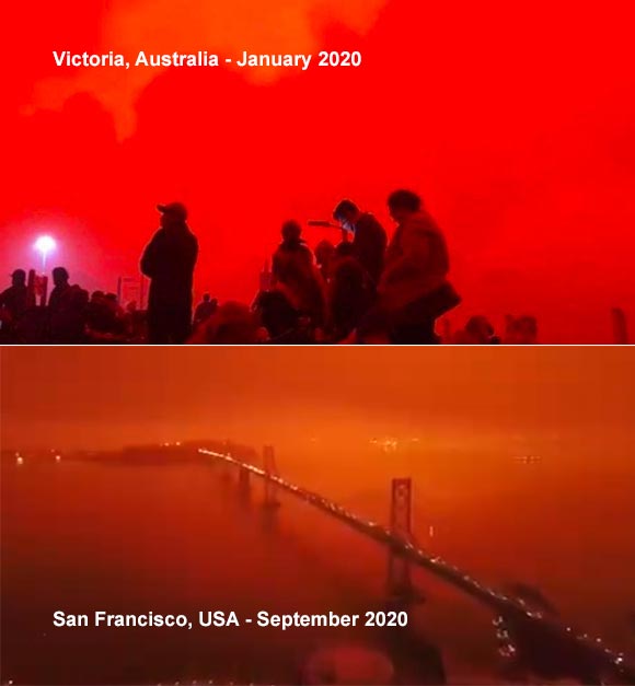 Blood Red skies San Francisco & Australia 2020