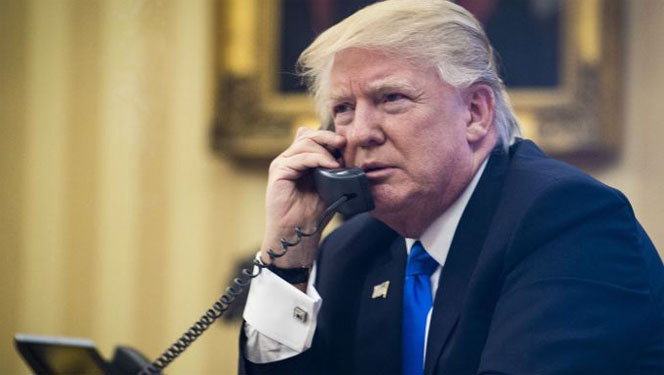 Donald Trump on the Telephone