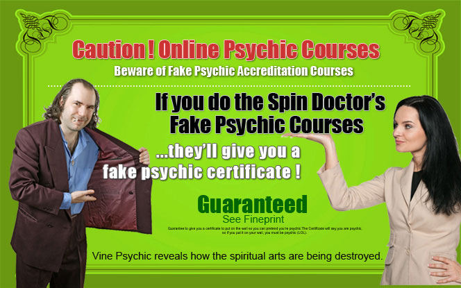 Fake Psychic Course Certificate
