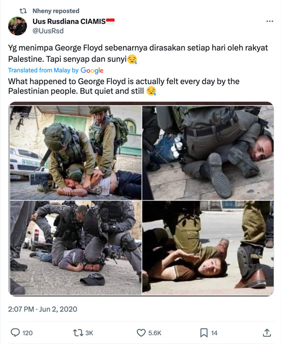 Israeli army knee on neck technique