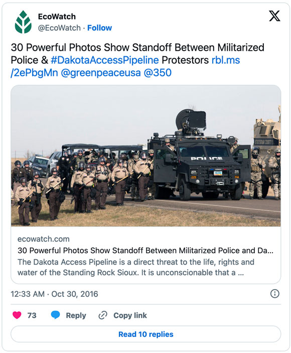 Militarized-Police-Dakota Access Pipeline