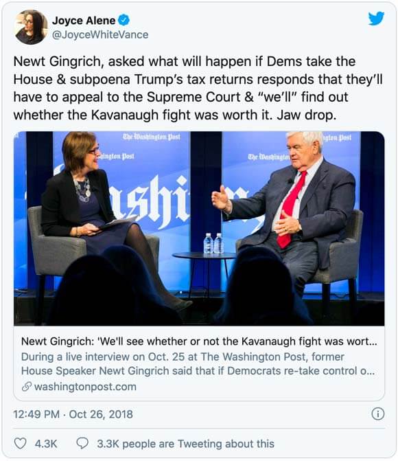 Tweet about Newt Gingrich