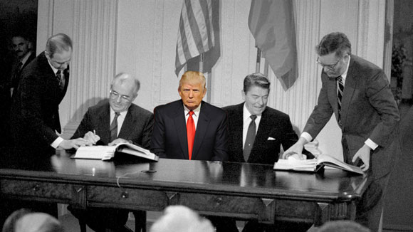 Reagan Gorbachev Trump - Donald trump quits INF, US Russia Nuclear Arms Treaty