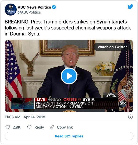 Trump Syrian Tweet