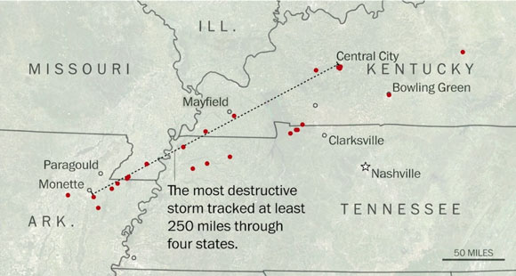 2021 Tornadoes in Arkansas, Missouri, Tennessee and Kentucky