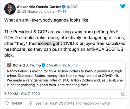 Alexandria Ocasio-Cortex Tweet