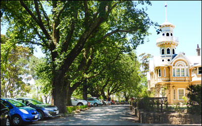 Front of Braemar College today - Used as a car park