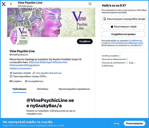 Google shows Vine's site in Bulgarian!