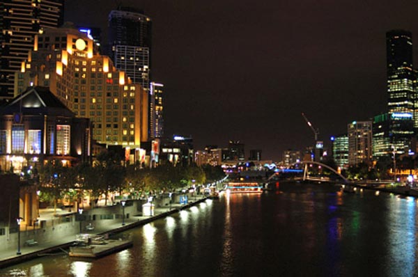 Melbourne Night Yarra River