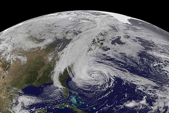 Hurricane Sandy seen from Space