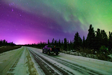 Purple Northern Lights from Cananda