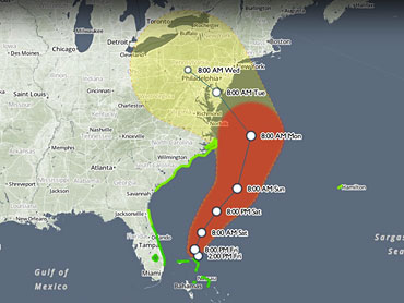 Hurricane Sandy path