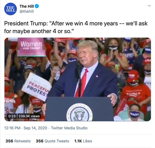 Trump wants 12 years