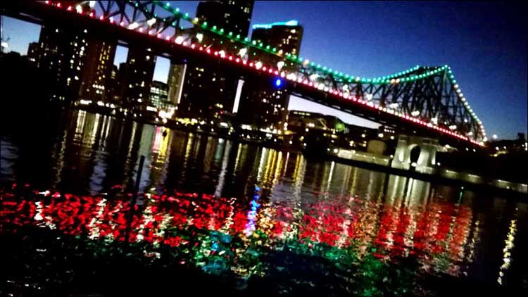 Story Bridge and Brisbane River - from the City Cat Ferry