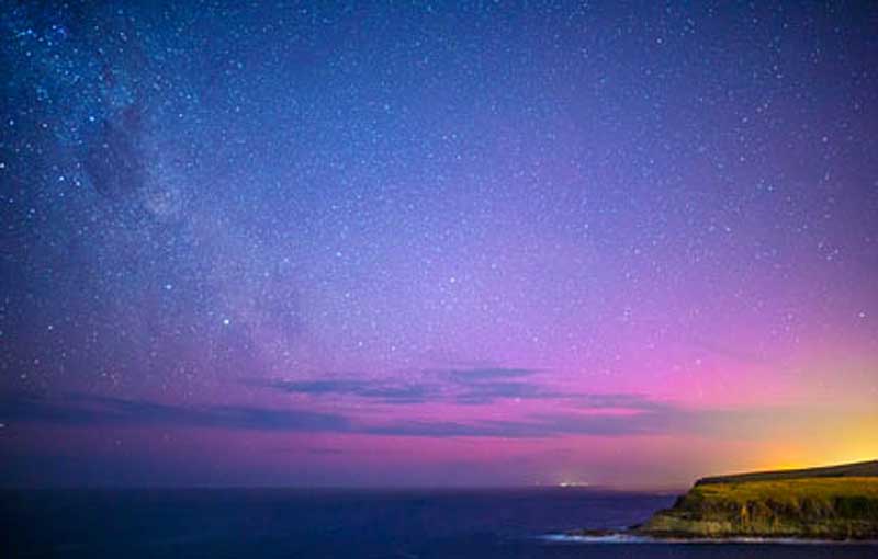 Purple Aurora Australis from NSW